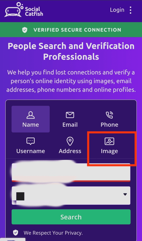 extract phone numbers from private accounts on Instagram- Image search on Social catfish