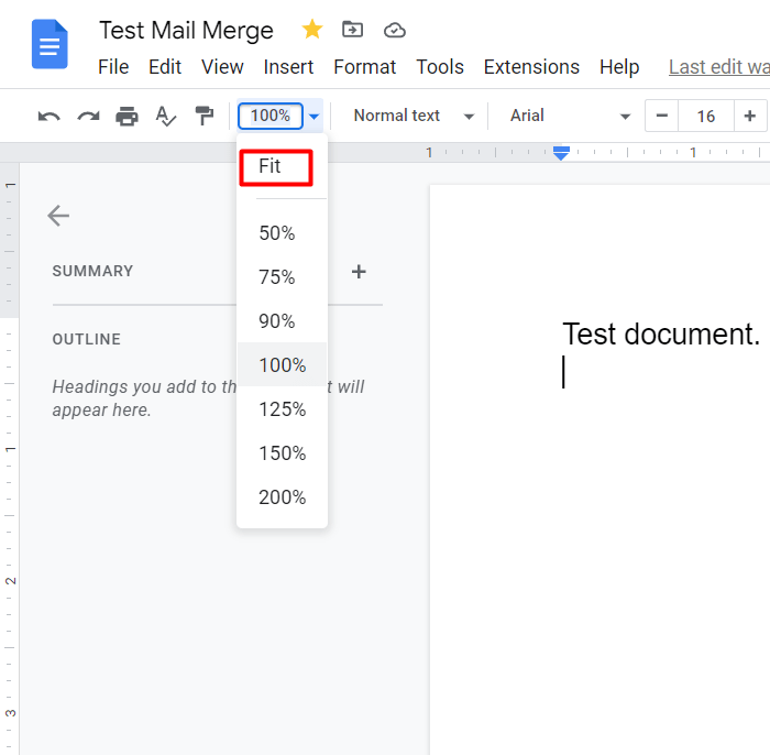 Fit option selected how to fix Google Docs zoomed in too much