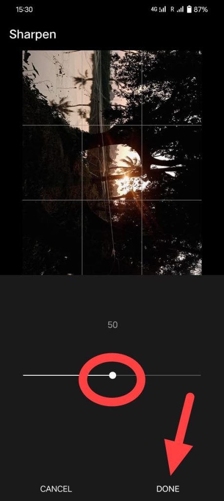 Instagram compress photos to poor quality- Adjust brightness and Publish
