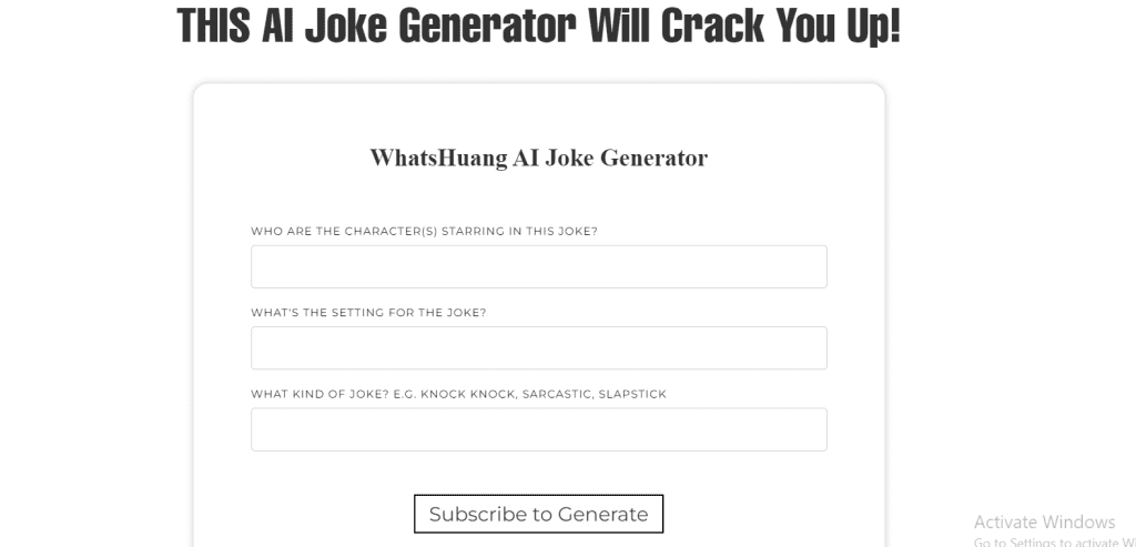 Whatshuang Ai Joke Generator